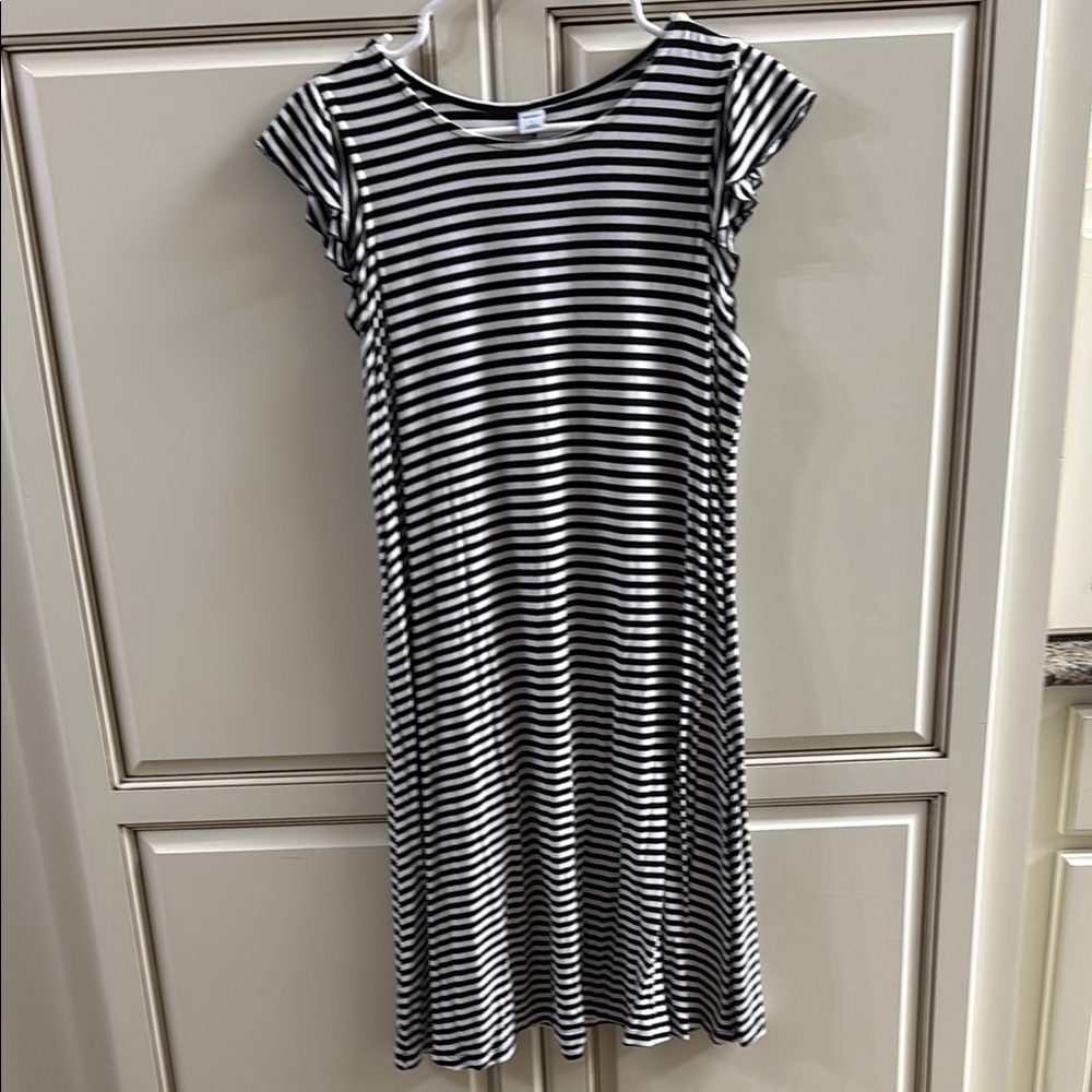 Black and White Striped Dress